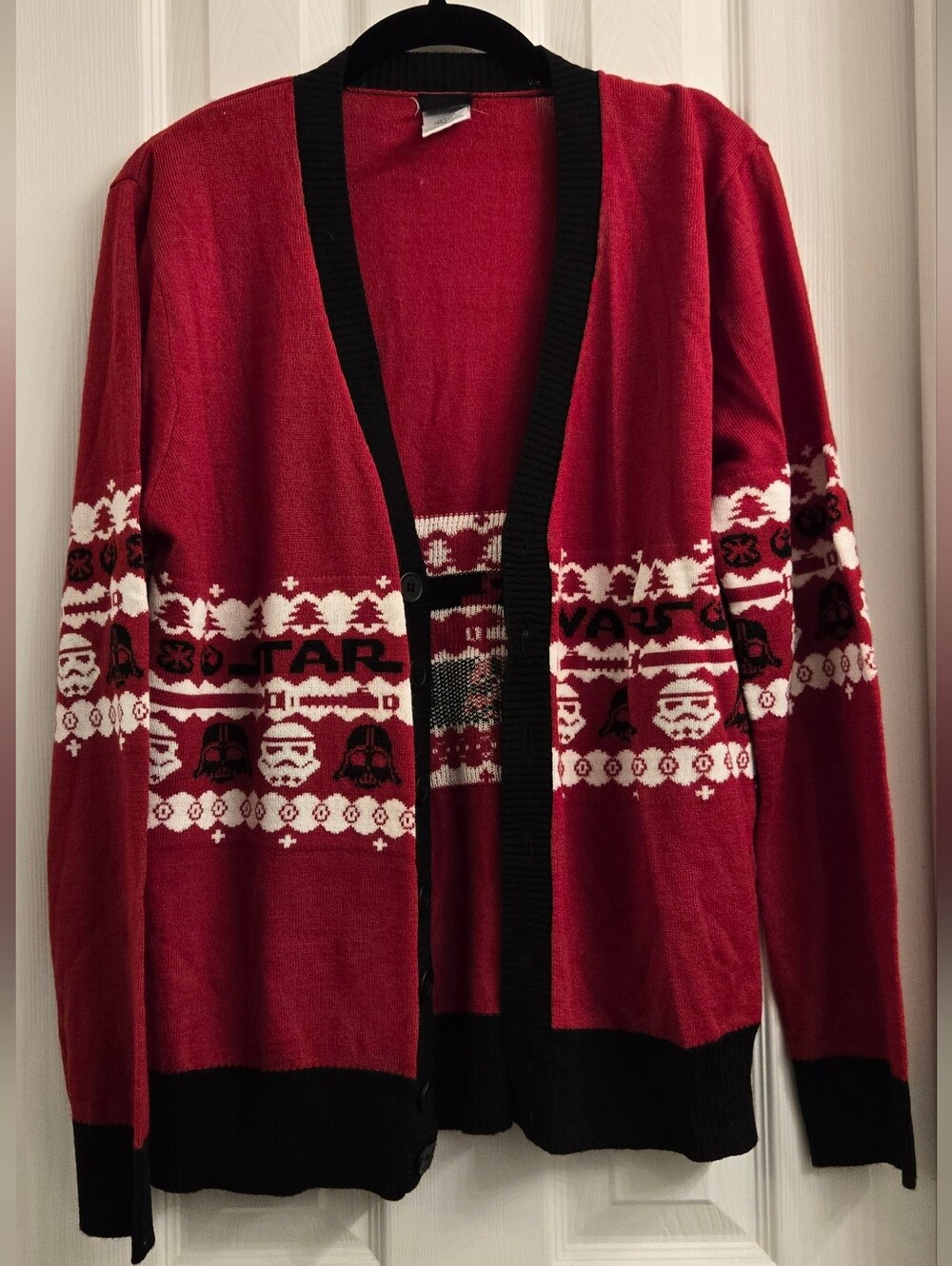 Star Wars Red and Black Holiday Stormtrooper Cardigan